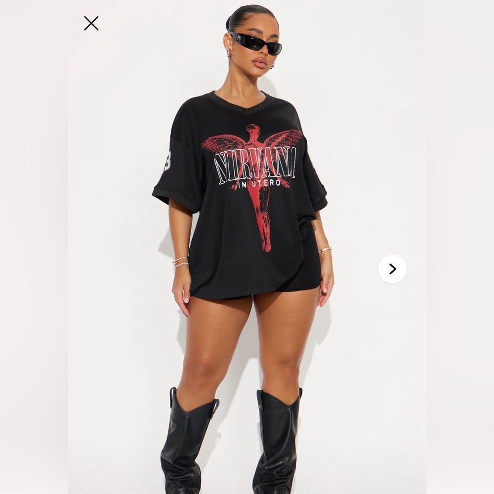 Nirvana Utero Jersey Tee - Black